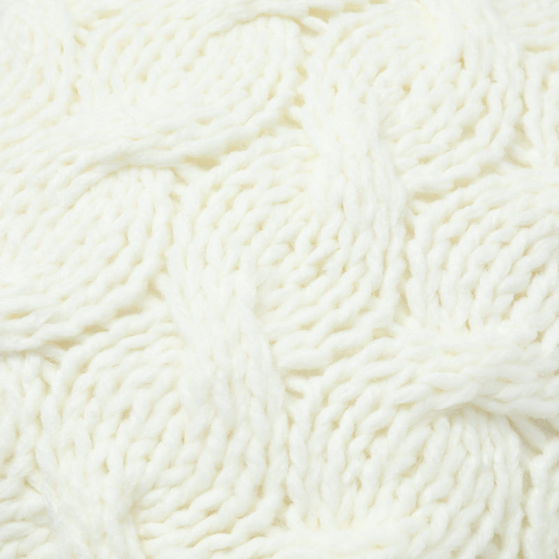 Knit X Fur Cushion Cover 450 X 450 White