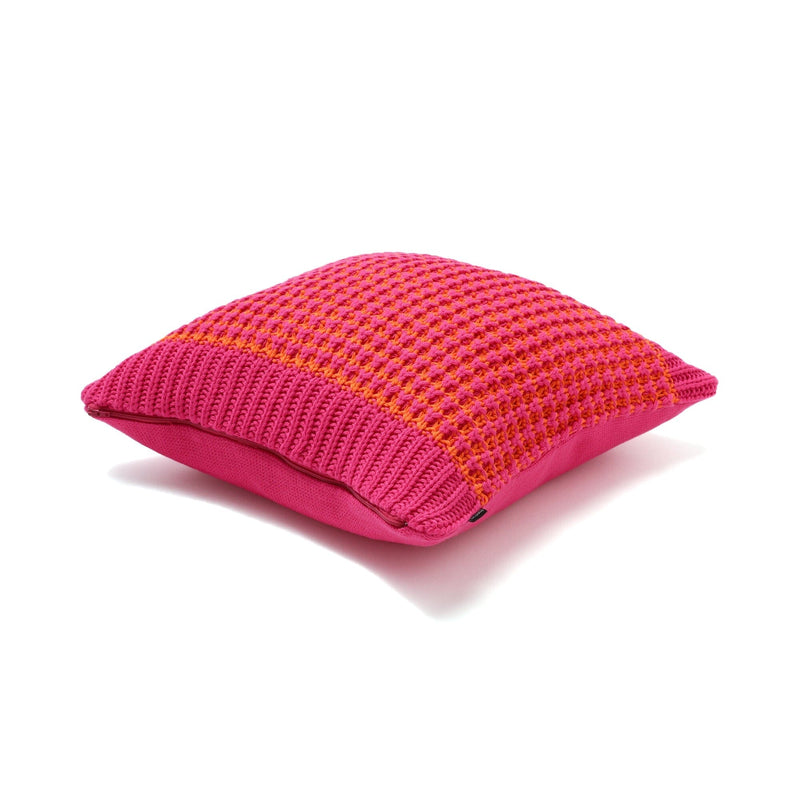 Knit Cushion Cover 450 X 450 Pink