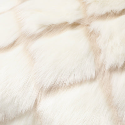 Fur Q Cushion Cover 450 X 450 White X Ivory