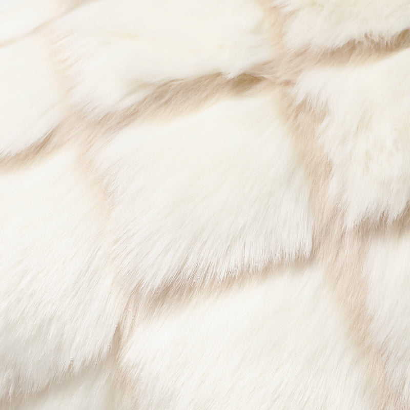 Fur Q Cushion Cover 450 X 450 White X Ivory