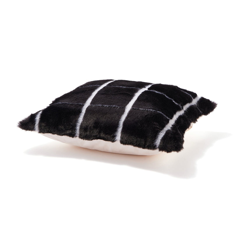 Fur U Cushion Cover 450 X 450 Black X White