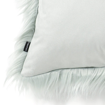 Fur X Cushion Cover 450 X 450 Light Green