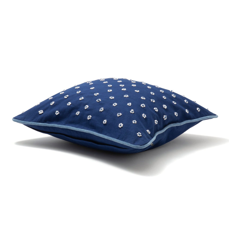 Flower Knot Cushion Cover 450 x 450  Blue