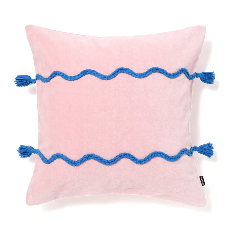 Wave Cord Cushion Cover 450 x 450  Pink x Blue