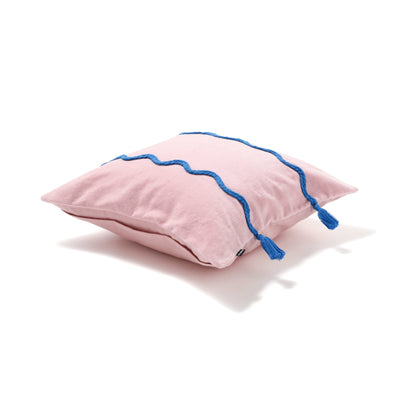 Wave Cord Cushion Cover 450 x 450  Pink x Blue