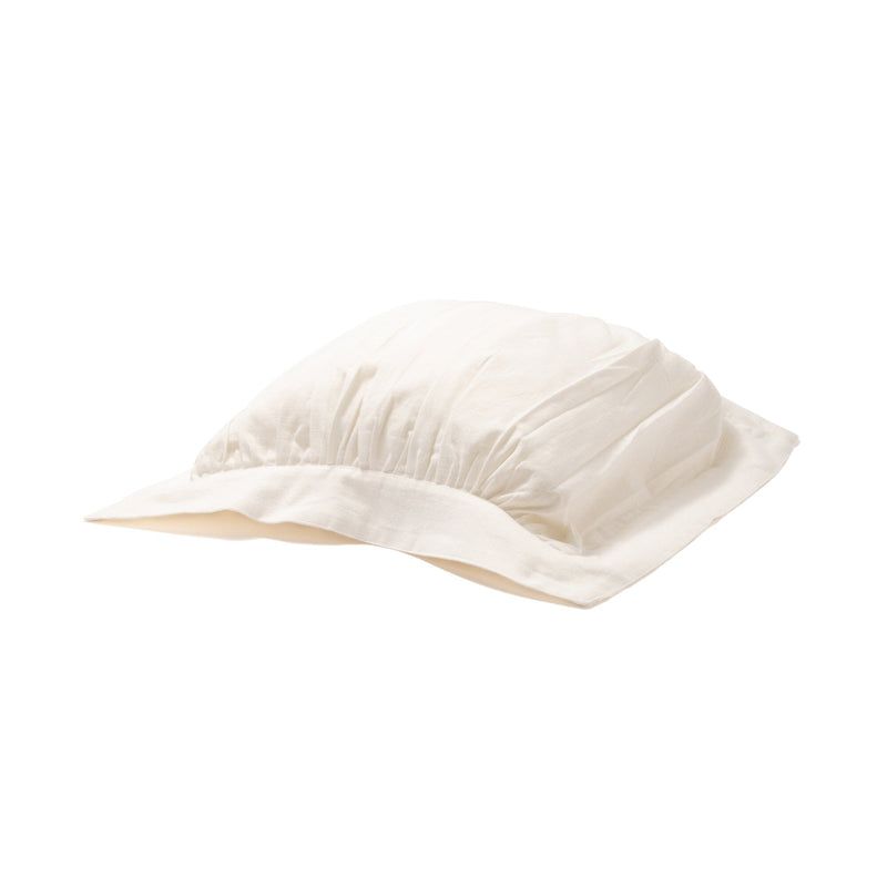 Slub Gather Cushion Cover 450 x 450  White