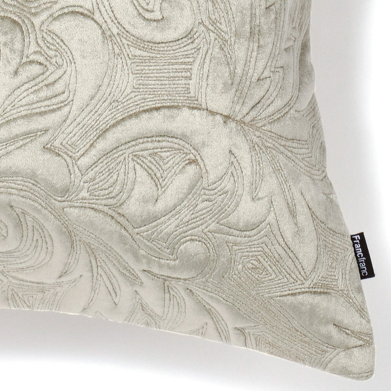 Velvet Quilt Cushion Cover 450 x 450  Grey