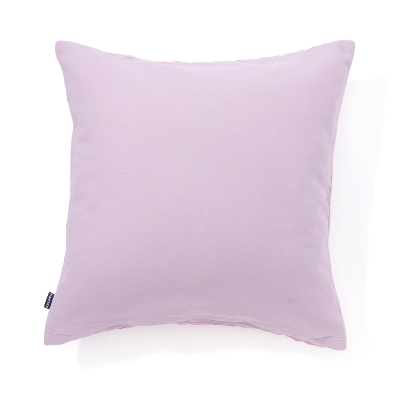 Solid Gather Cushion Cover 450 x 450  Purple