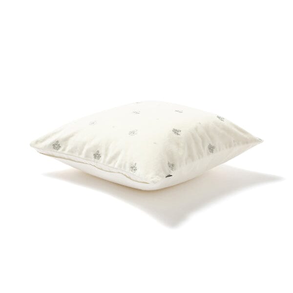 Velvet Emb Cushion Cover 450 x 450  White