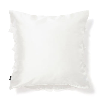 Organdy Frill Cushion Cover 450 x 450  White