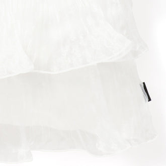 Organdy Frill Cushion Cover 450 x 450  White