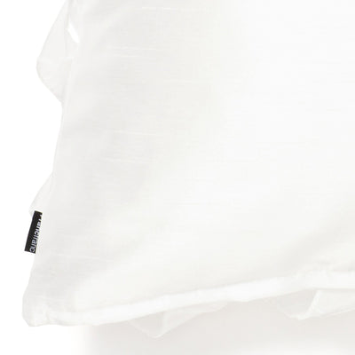 Shiny Frill Cushion Cover 450 x 450  White