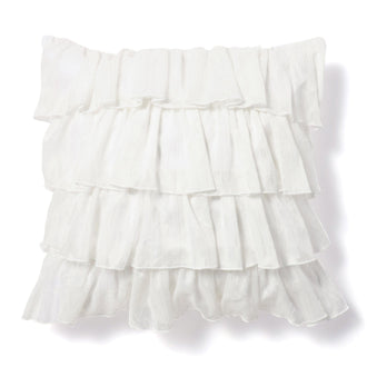 Jq Frill Cushion Cover 450 x 450  White