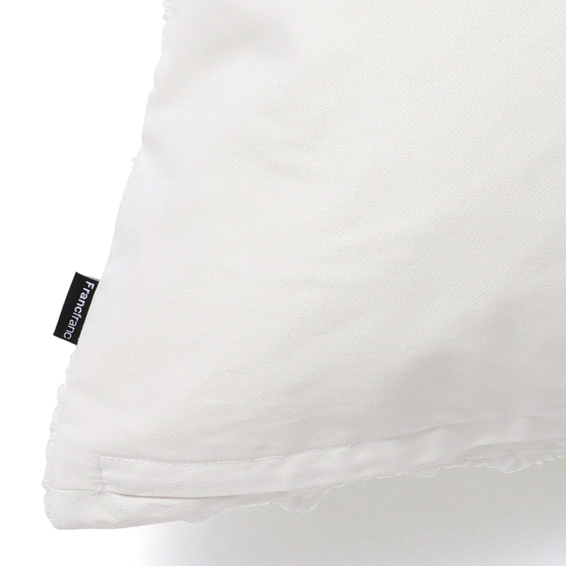 Chiffon Gather Cushion Cover 450 x 450  White