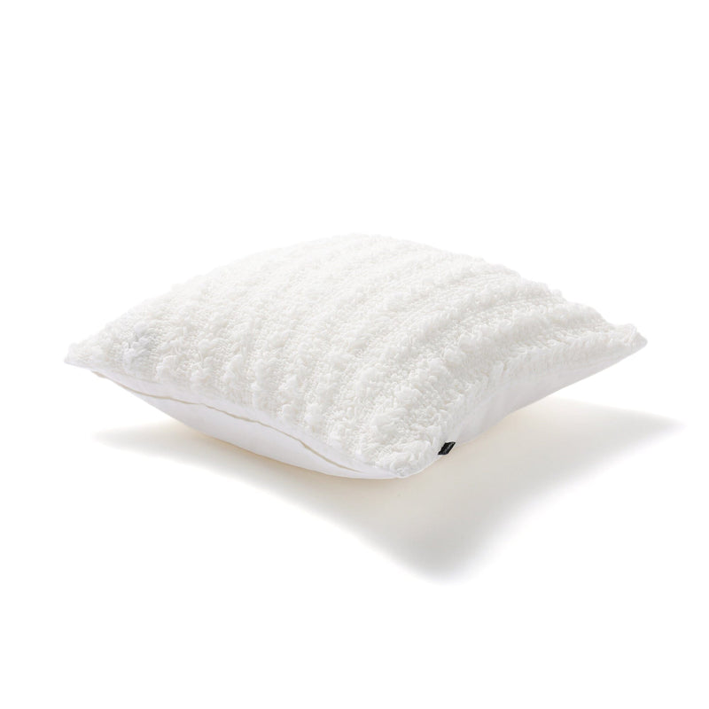 Chiffon Gather Cushion Cover 450 x 450  White