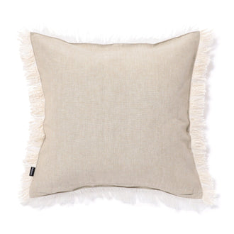 Slub Border Cushion Cover 450 x 450  Ivory