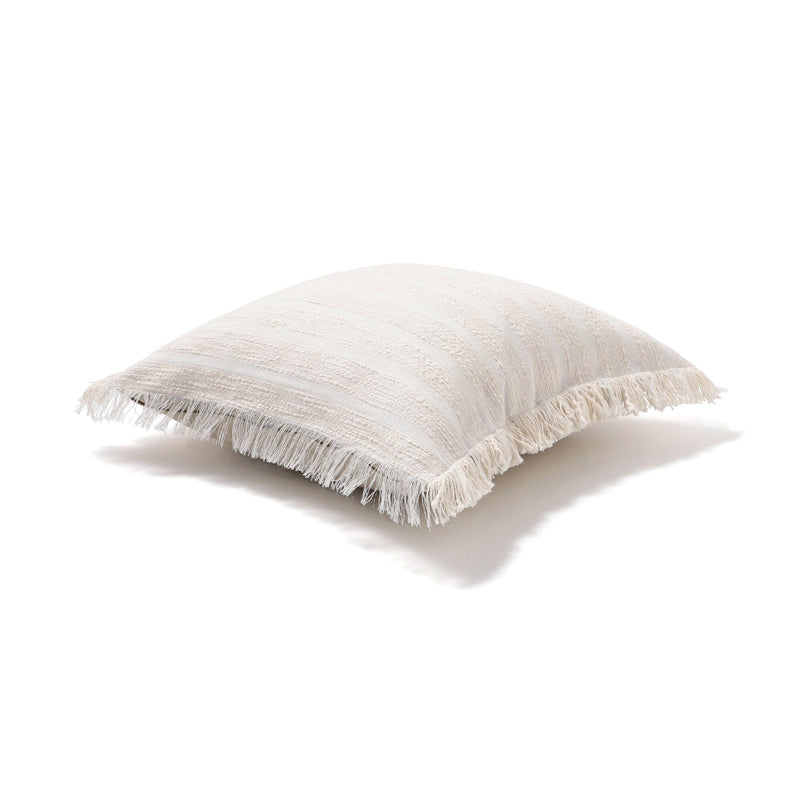 Slub Border Cushion Cover 450 x 450  Ivory