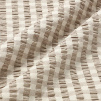 Frill Check Cushion Cover 450 x 450  Beige