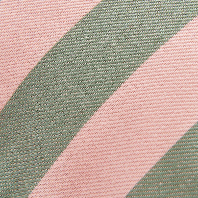褶邊條紋咕臣套粉紅色×綠色