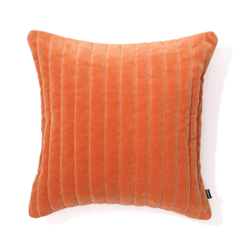 Quilt stripe cushion cover 450 x 450 orange