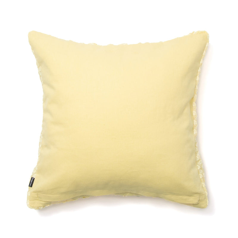 Tulle Flower Cushion Cover 450 x 450  Yellow