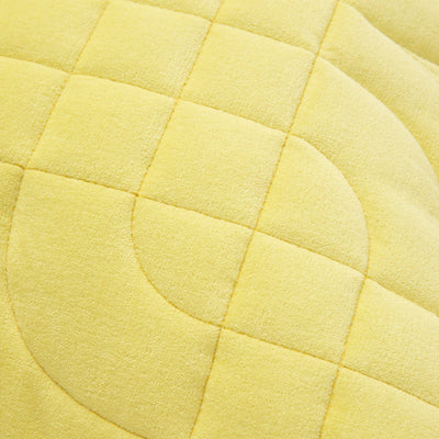 Velvet Quilt Cushion Cover 450 x 450  Yellow