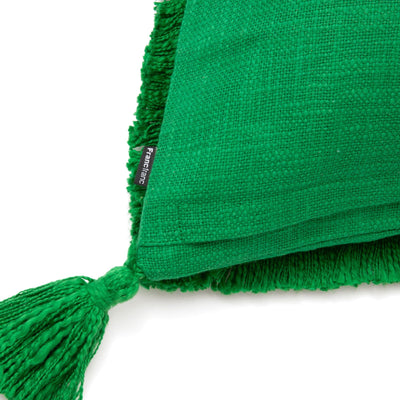 Fringe Tassel Cushion Cover 450 x 450  Green