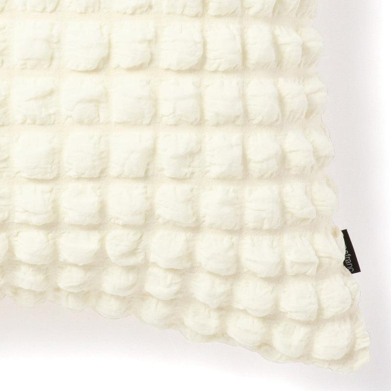 Popcorn Waffle Cushion Cover 450 x 450  White