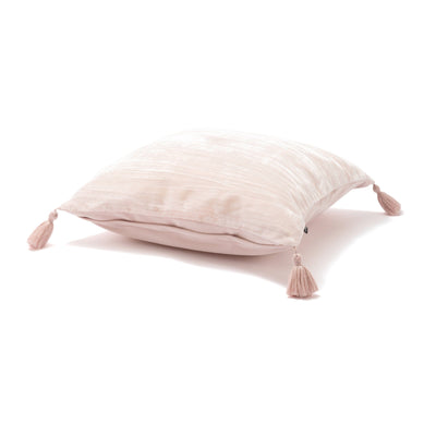 Velvet Tassel Cushion Cover 450 x 450  Pink