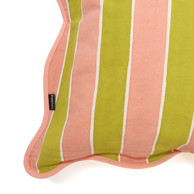 Block Print Cushion Cover 450 X 450 Pink X Green