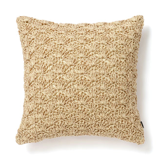 Paper Crochet Cushion Cover 450 x 450 Natural