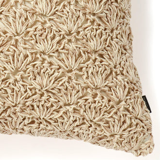 Paper Crochet Cushion Cover 450 x 450 Natural