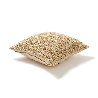 Paper Crochet Cushion Cover 450 x 450 Natural