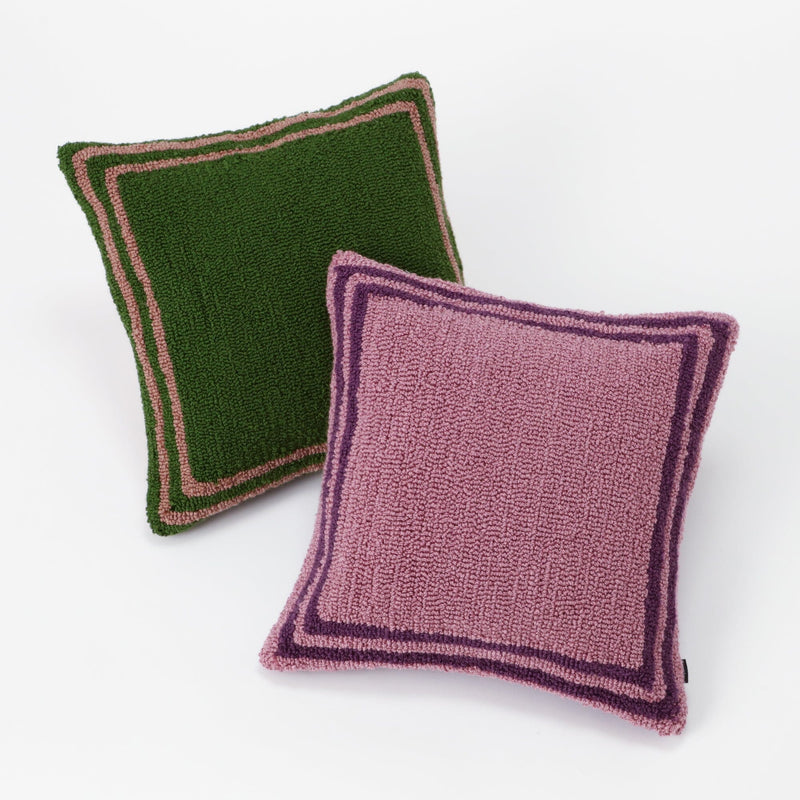 Square Line Cushion Cover 450 x 450 Purple