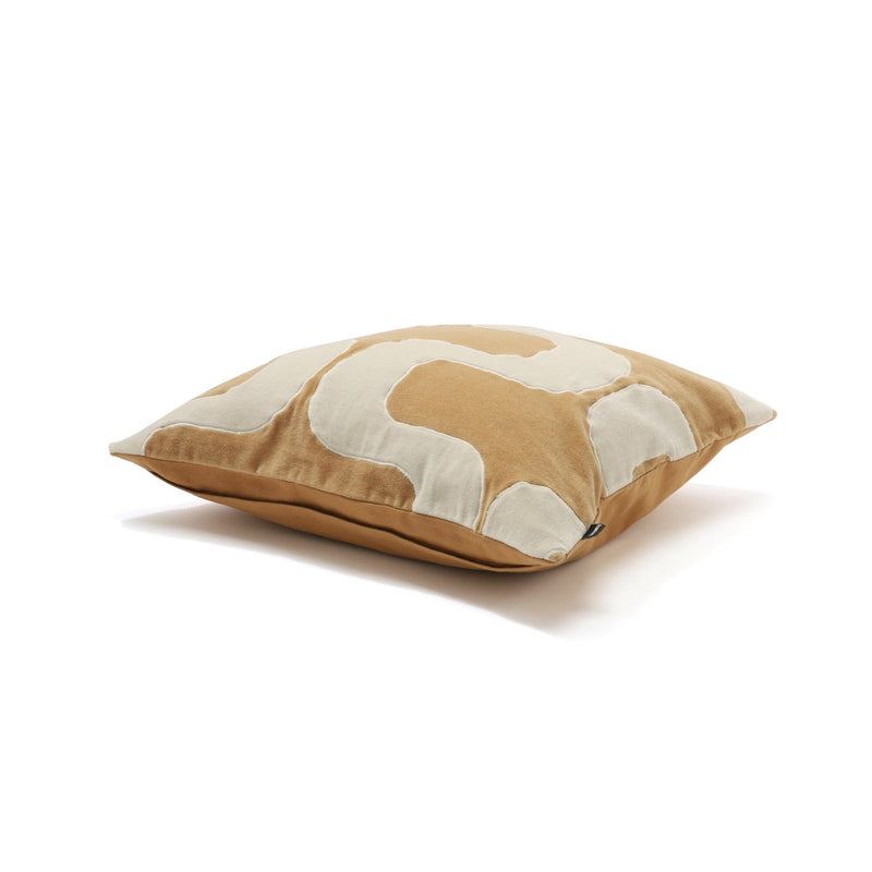 Velvet Kika Cushion Cover 450 x 450 Ivory x Beige