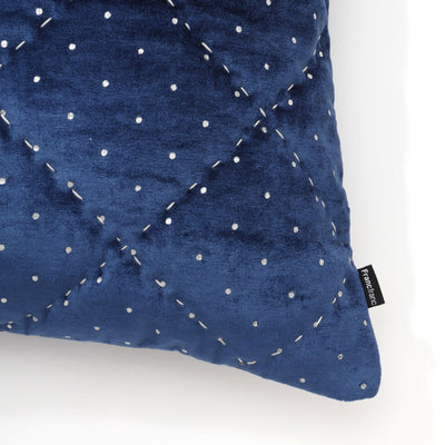 Velvet quilt cushion cover 450 x 450 Navy