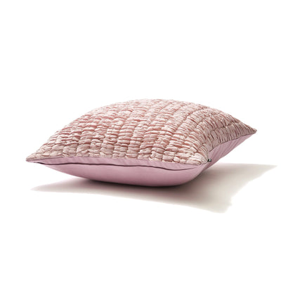 Solid Gathered Cushion Cover 450 x 450 Pink