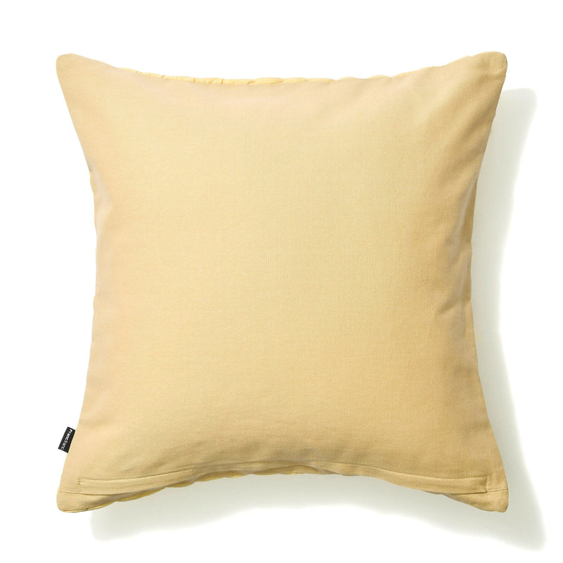 Solid Gathered Cushion Cover 450 x 450 Yellow