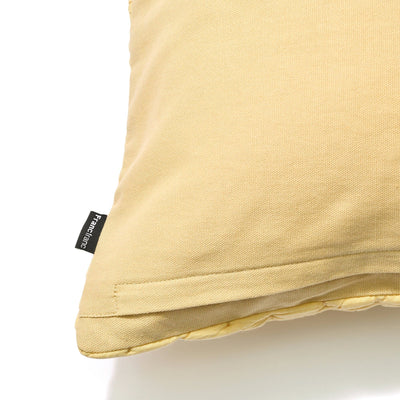 Solid Gathered Cushion Cover 450 x 450 Yellow