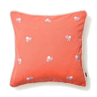 EMB Flower Cushion Cover 450 x 450 Orange