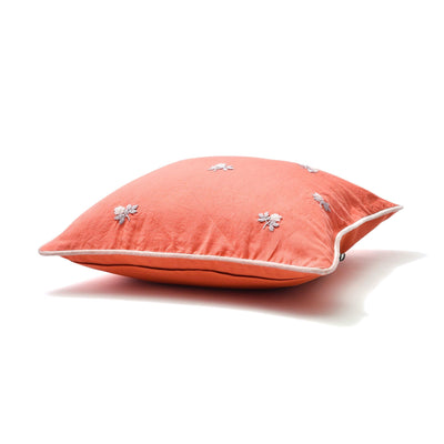 EMB Flower Cushion Cover 450 x 450 Orange