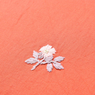 EMB Flower Cushion Cover 450 x 450 Orange