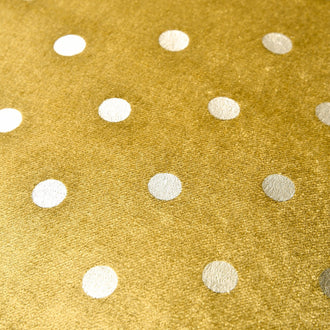 Velvet dot cushion cover 450 x 450 beige x gold