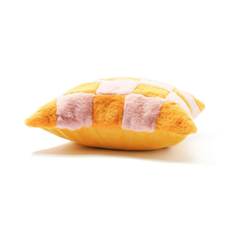 Fur C Cushion Cover 450 X 450 Yellow X Pink