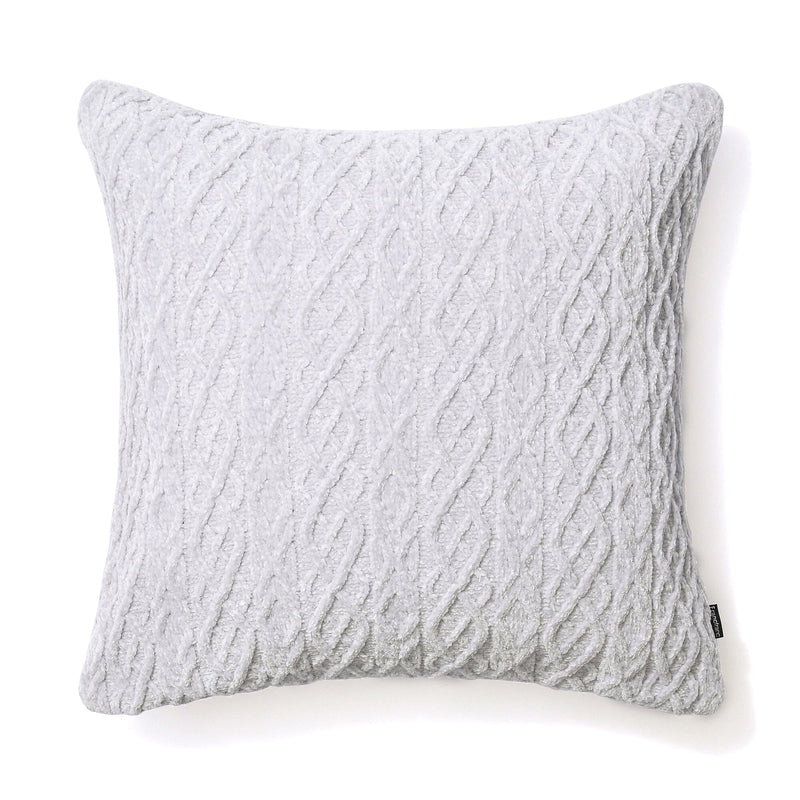 Knit Chenille Cushion Cover 450 X 450 Grey