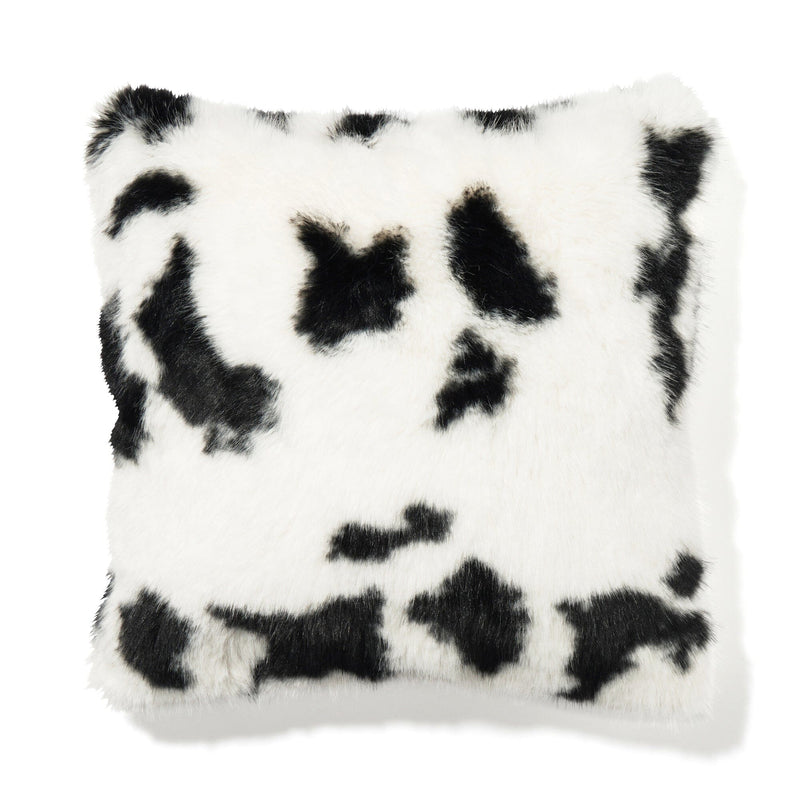 Fur L Cushion Cover 450 X 450 White X Black