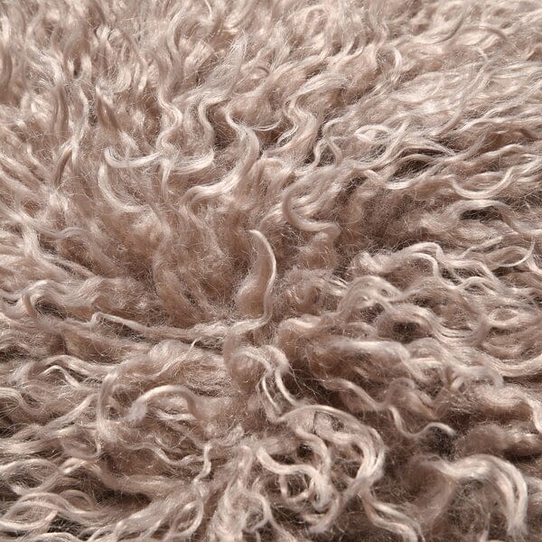 Fur cushion cover 450 x 450 brown