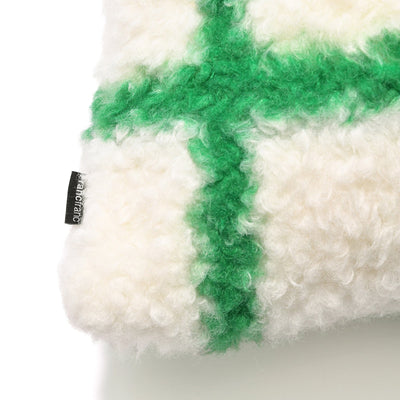 Check Boa Cushion Cover 450 X 450 White X Green