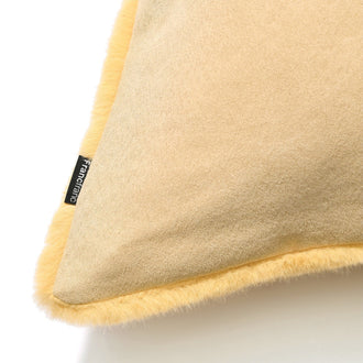 Fur X Cushion Cover 450 X 450 Yellow