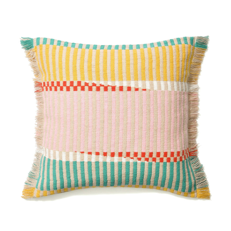 Woven Fringe Cushion Cover 450 X 450 Multi